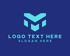 Digital Tech Letter M Logo