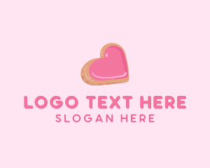 Heart Shape - Sweet Heart Cookie logo design