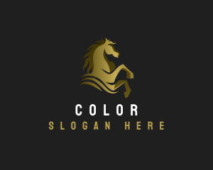 Golden - Wild Horse Stallion logo design