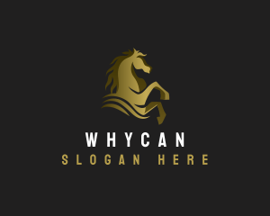 Equestrian - Wild Horse Stallion logo design