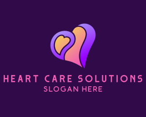 Psychedelic Romance Heart logo design