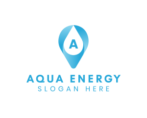 Aqua Water Droplet logo design