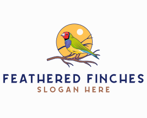 Wild Finch Bird logo design