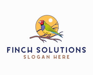 Wild Finch Bird logo design