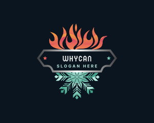 Fire Snowflake Ice Thermal Logo