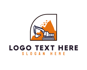 Worker - Builder Digger Excavation logo design