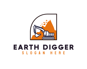 Digger - Builder Digger Excavation logo design