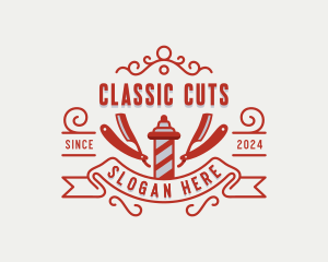 Grooming Razor Barbershop logo design