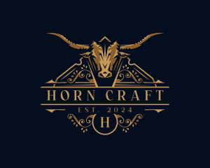 Bull Farm Horn logo design