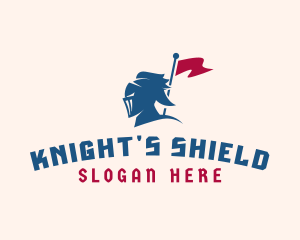 Knight - Medieval Knight Bannerman logo design