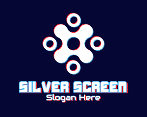 Game Streaming - Futuristic Tech Glitch logo design
