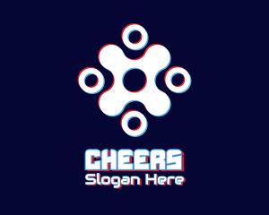 Web - Futuristic Tech Glitch logo design