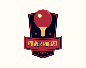 Racket - Table Tennis Varsity logo design