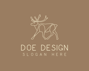 Doe - Stag Buck Wildlife logo design
