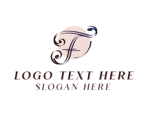 Swoosh - Feminine Swoosh Brand Letter F logo design