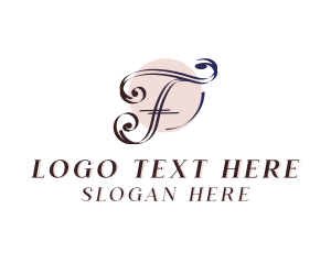 Company - Feminine Swoosh Brand Letter F logo design