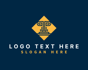 Column - Modern Greek Column logo design