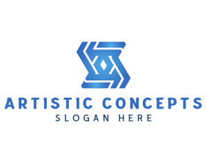 Abstract - Abstract Interlaced Shape logo design