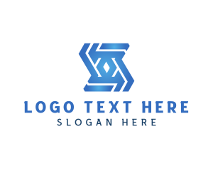 Abstract Interlaced Shape logo design