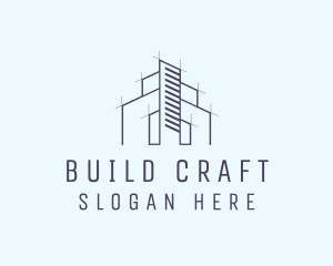 Building Architect Draftsman logo design