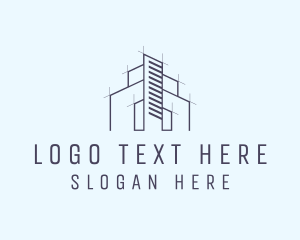 Architecture - Building Architect Draftsman logo design