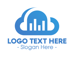 Blue Cloud - Cloud Data Statistics logo design