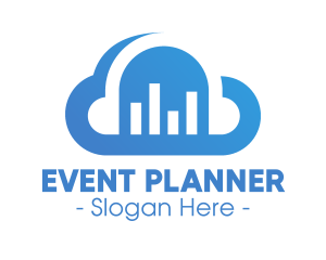 Icon - Cloud Data Statistics logo design