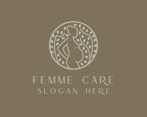 Gynecology - Pregnant Mother Nature logo design