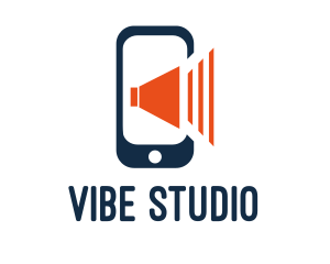 Vibe - Mobile Phone Volume logo design