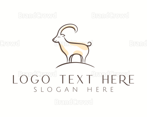 Mountain Goat Cartoon Logo