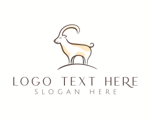Livestock - Mountain Goat Cartoon logo design