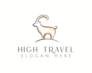 Mountain Goat Cartoon Logo