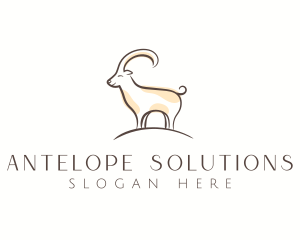 Mountain Goat Cartoon logo design