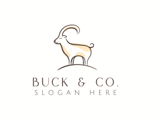 Mountain Goat Cartoon logo design