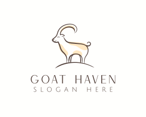 Mountain Goat Cartoon logo design