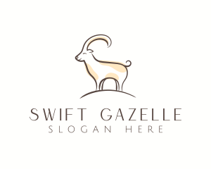 Gazelle - Mountain Goat Cartoon logo design