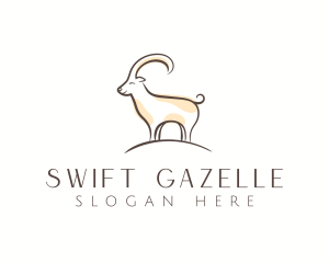 Mountain Goat Cartoon logo design