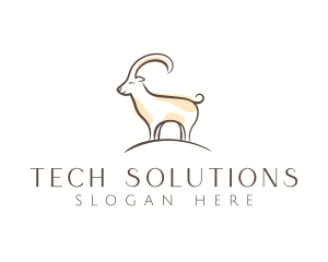 Livestock - Mountain Goat Cartoon logo design