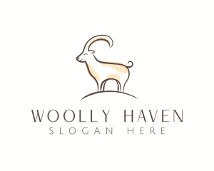 Mountain Goat Cartoon logo design