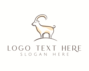 Mountain Goat Cartoon Logo