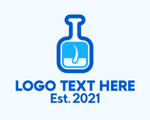 Bottle - Blue Hair Ointment logo design