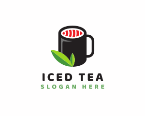 Sushi Tea Cup logo design