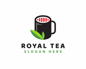 Sushi Tea Cup logo design