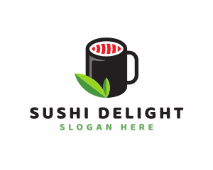 Sushi Tea Cup logo design