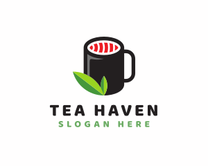 Sushi Tea Cup logo design