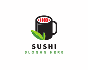 Sushi Tea Cup logo design