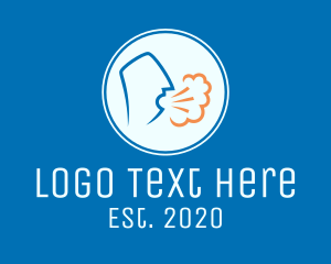 Live Transmission - Coughing Person Transmission logo design