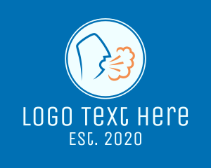 Spreading - Coughing Person Transmission logo design