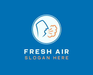 Breath - Coughing Person Transmission logo design