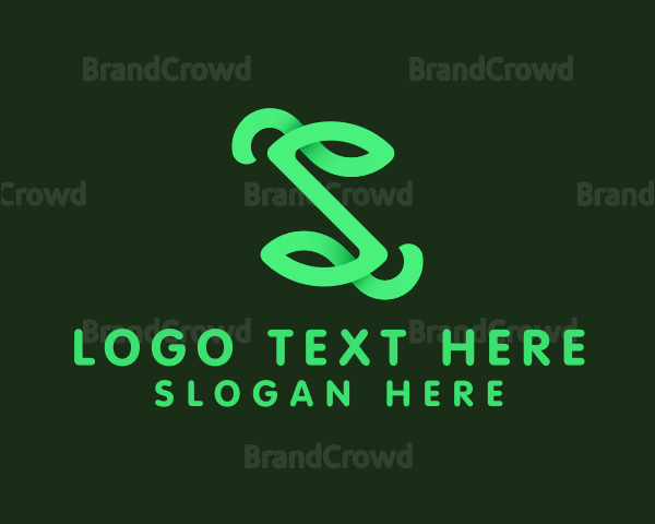 Letter S Vine Swoosh Logo